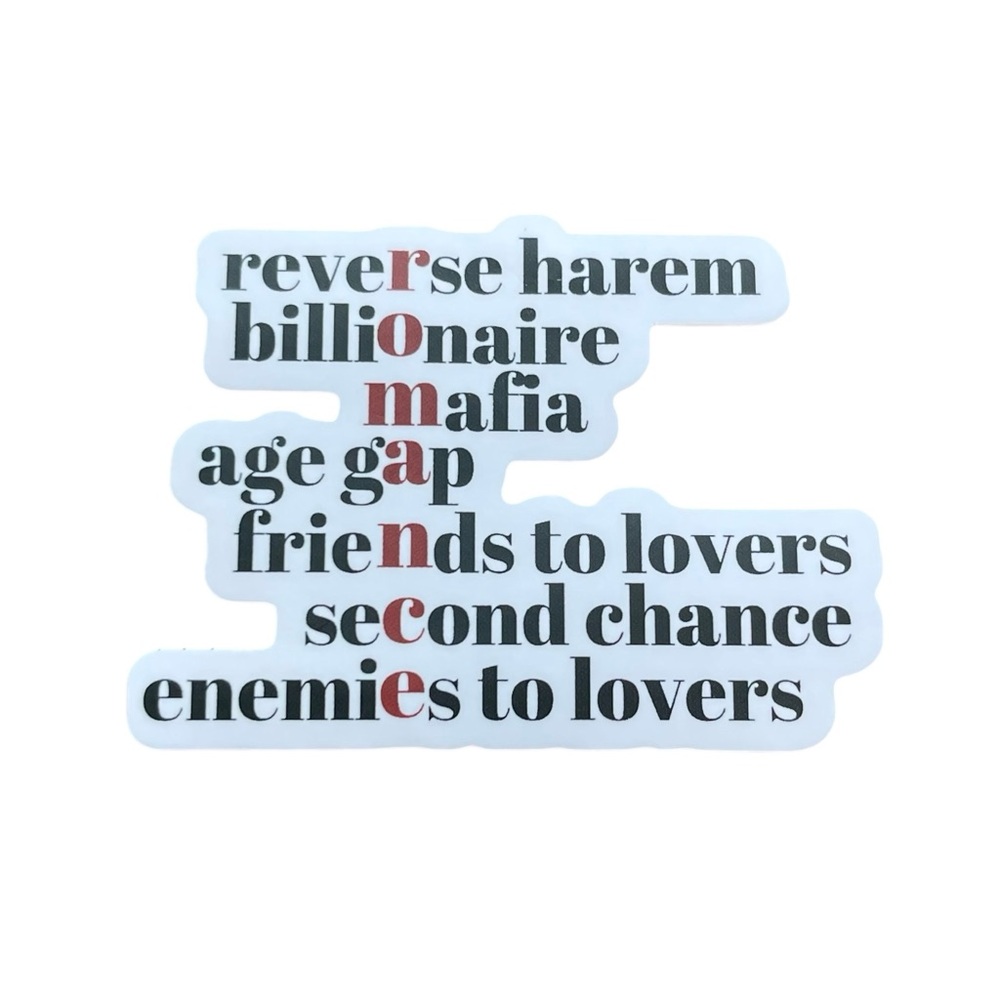 Dark Romance Theme Sticker Spicy Book Lover